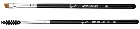 sigma beauty brushes E75 – Angled Brow brush and E80 – Brow and Lash brush