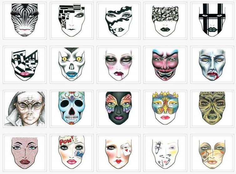 Mac Cosmetics Halloween Face Charts