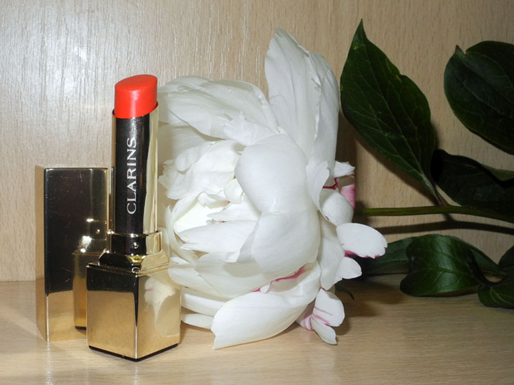 Clarins Rouge Prodige Lipstick in 118 Clementine orange lipstick swatches