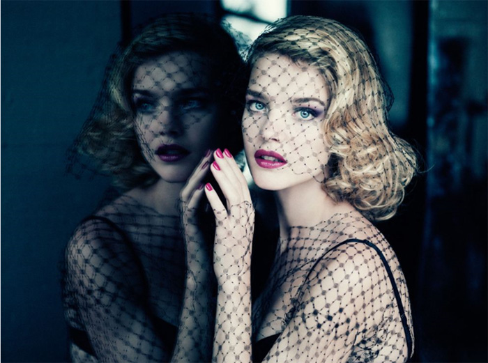 Guerlain Violette de Madame Makeup Collection for Fall 2013 promo with Natalia Vodianova