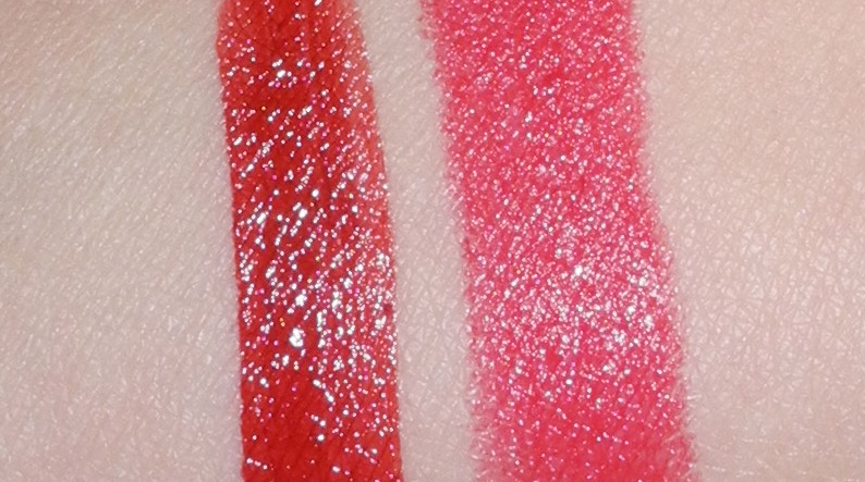 Red Lipsticks Lancome and Ellis Faas Makeup4all swatches