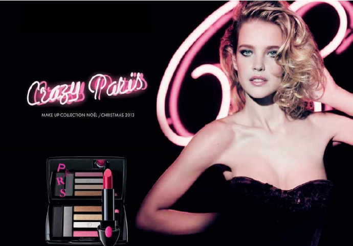 Guerlain Crazy Paris Makeup Collection for Holiday 2013 promo with Natalia Vodianova