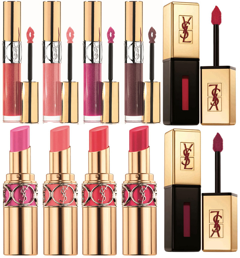 YSL Flower Crush Makeup Collection for Spring 2014 lip products