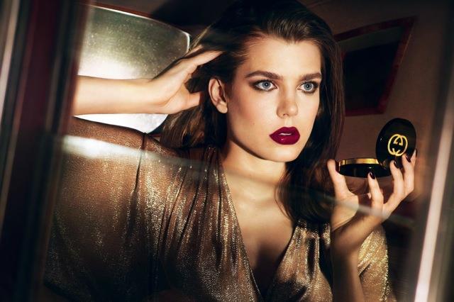 Gucci beauty promo with h Charlotte Casiraghi