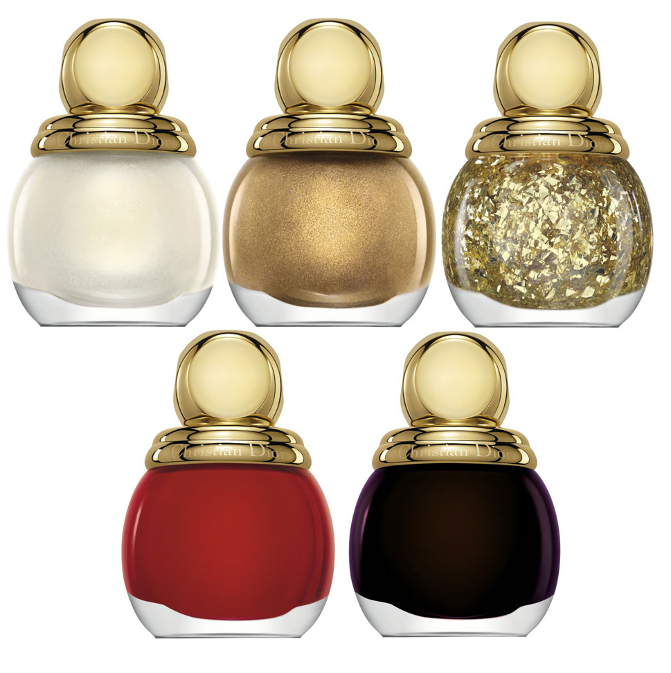 Dior Golden Shock Makeup Collection for Christmas 2014 nail enamels