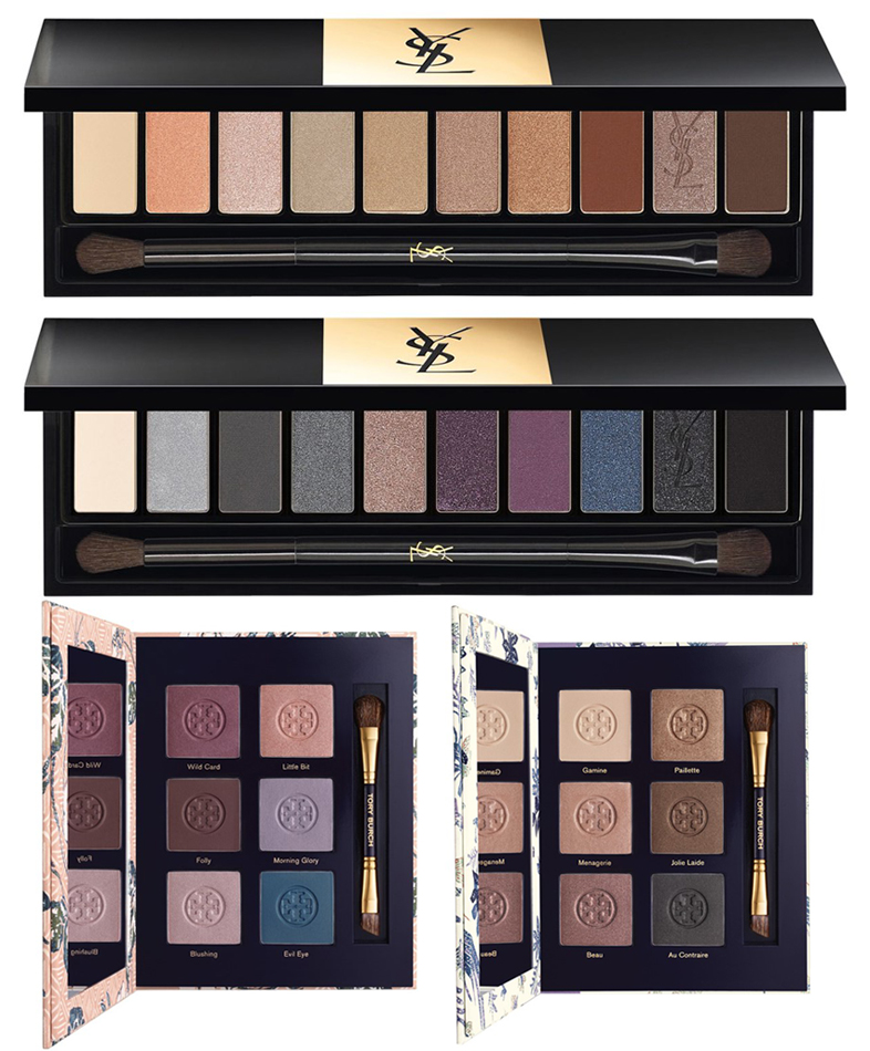 Spring 2015 eye shadows Turry Burch and YSL Couture Variation Ten-Color Expert Eye Palette