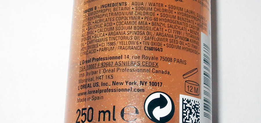 L'Oréal Professionnel Mythic Oil Souffle D'Or Shampoo Review ingredients