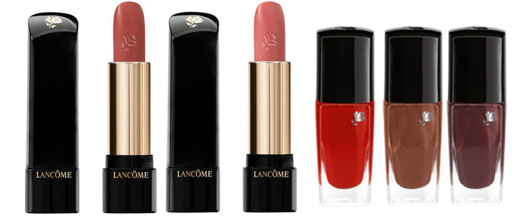 Lancome L'Absolu Rouge lips and Vernis in Love autumn 2015 collection