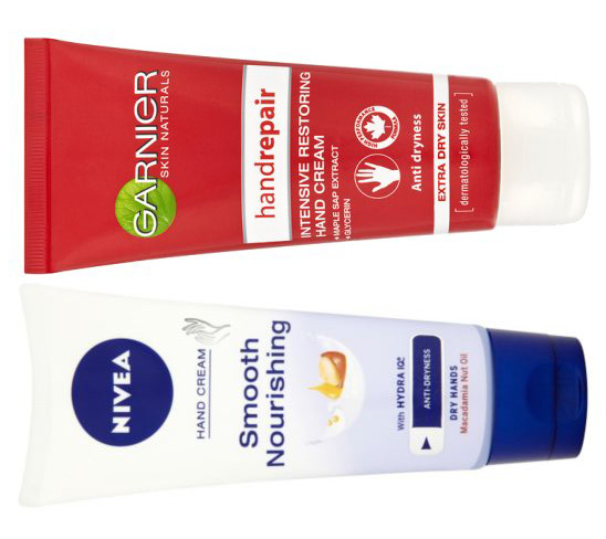 Best affordable hand creams for dry skin Nivea and Garnier Makeup4all